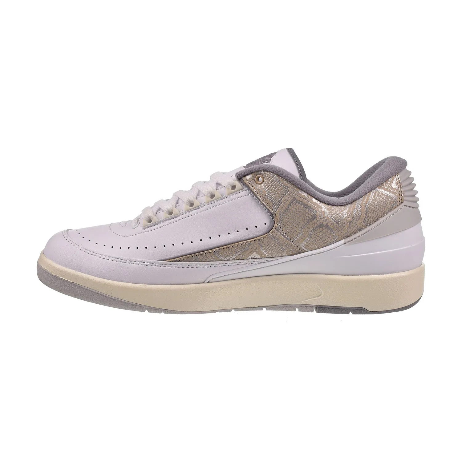 Air Jordan 2 Retro Low Python Men's Shoes White-Cement Grey