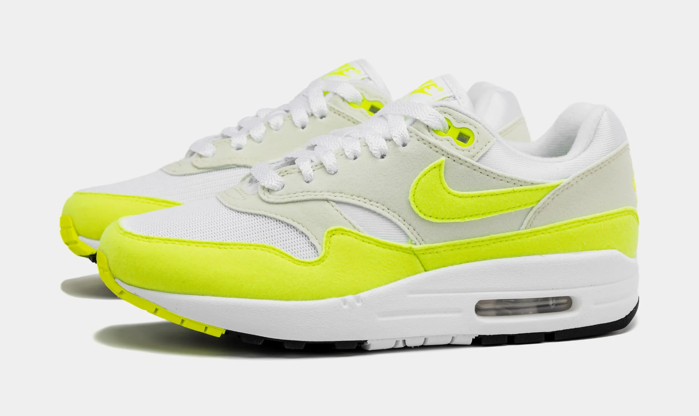 Air Max 1 Volt Suede Womens Running Shoes (Volt/White)