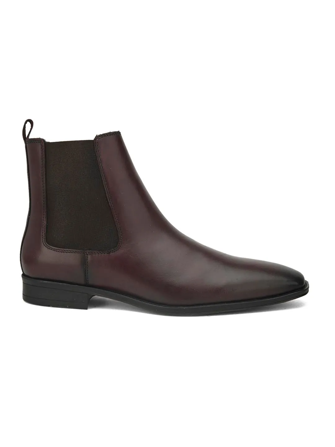 Alberto Torresi Royal Look Burgundy Chelsea Boots For Men