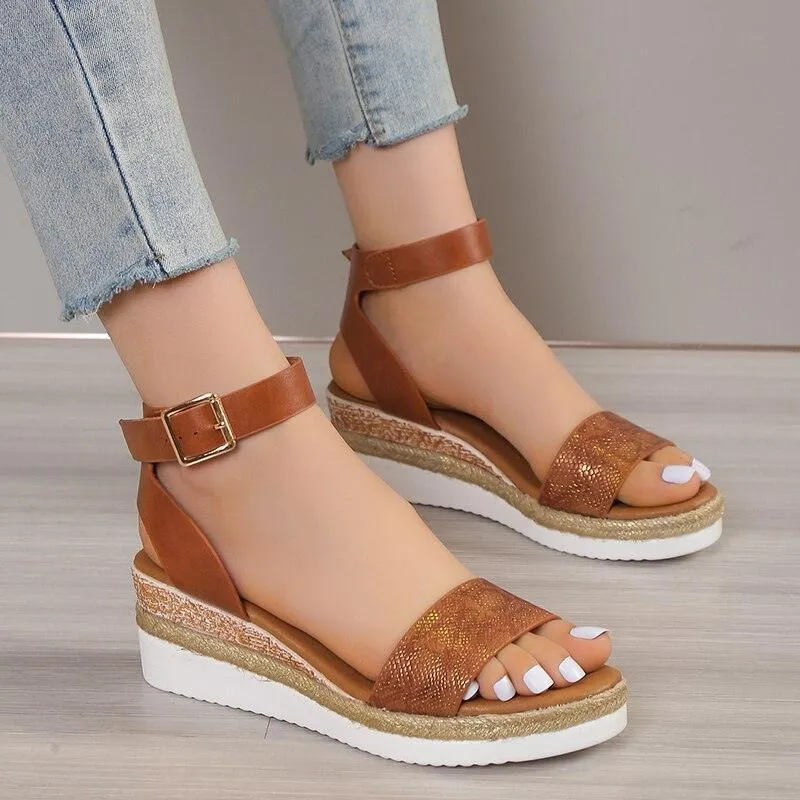 Ankle Strap Wedge Sandals