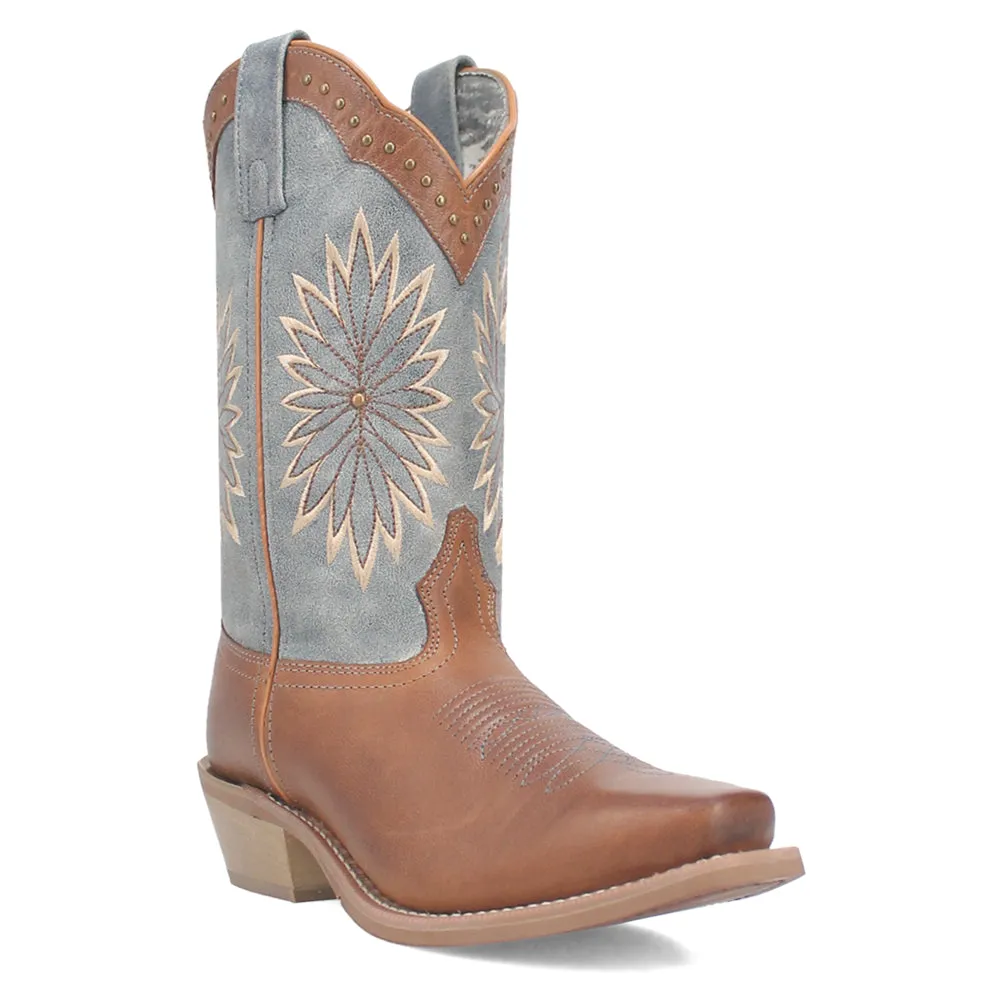 Arabella Embroidered Floral Square Toe Cowboy Boots