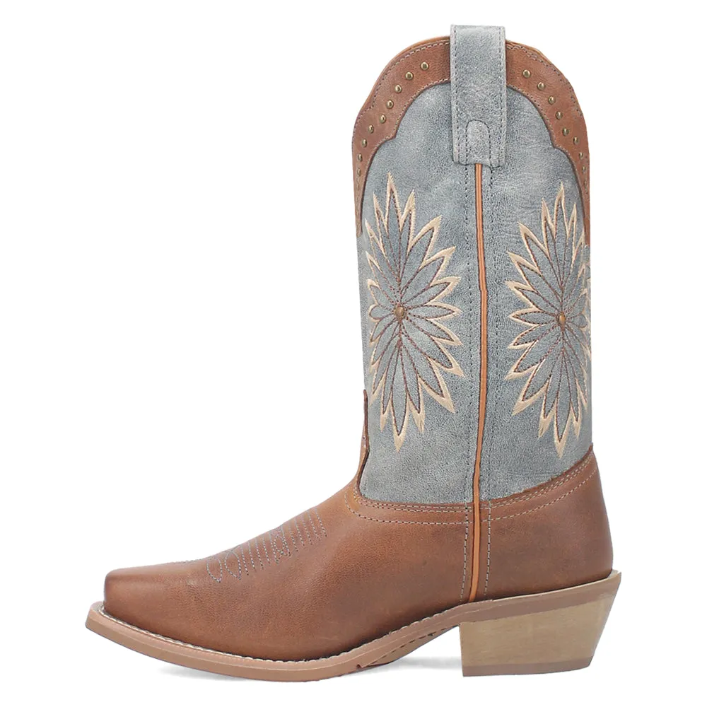 Arabella Embroidered Floral Square Toe Cowboy Boots