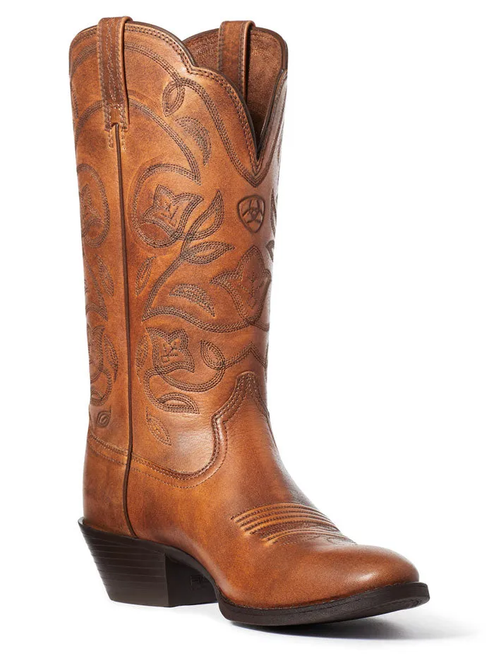 Ariat 10035999 Womens Heritage Western R Toe Boot Copper Brown