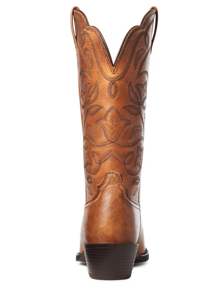 Ariat 10035999 Womens Heritage Western R Toe Boot Copper Brown