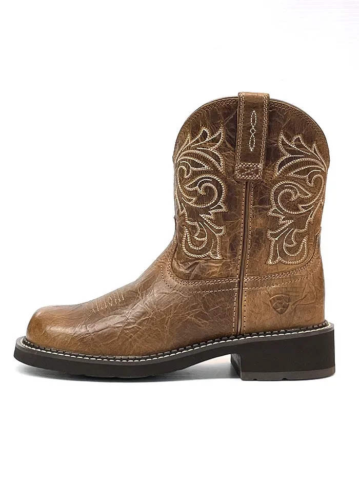 Ariat 10038378 Womens Fatbaby Heritage Mazy Round Toe Boots Crackled Cottage