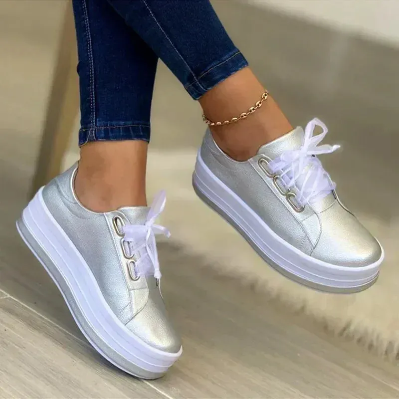 Ashore Shop Women Sports Shoes Lady Vulcanized Shoes Outdoor Platform Shoes