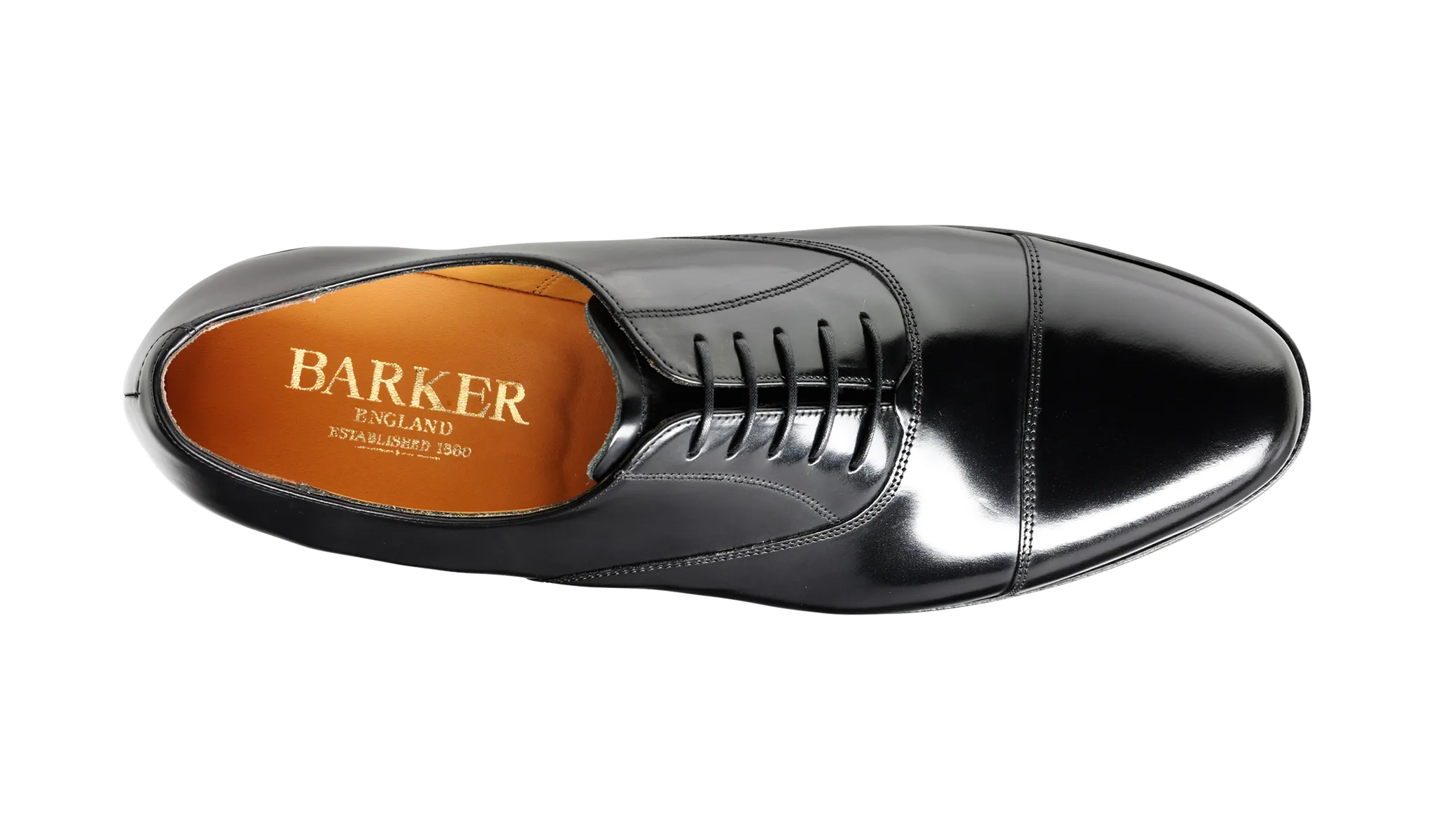 Barker Arnold Classic Oxford Shoe  - Hi Shine Black