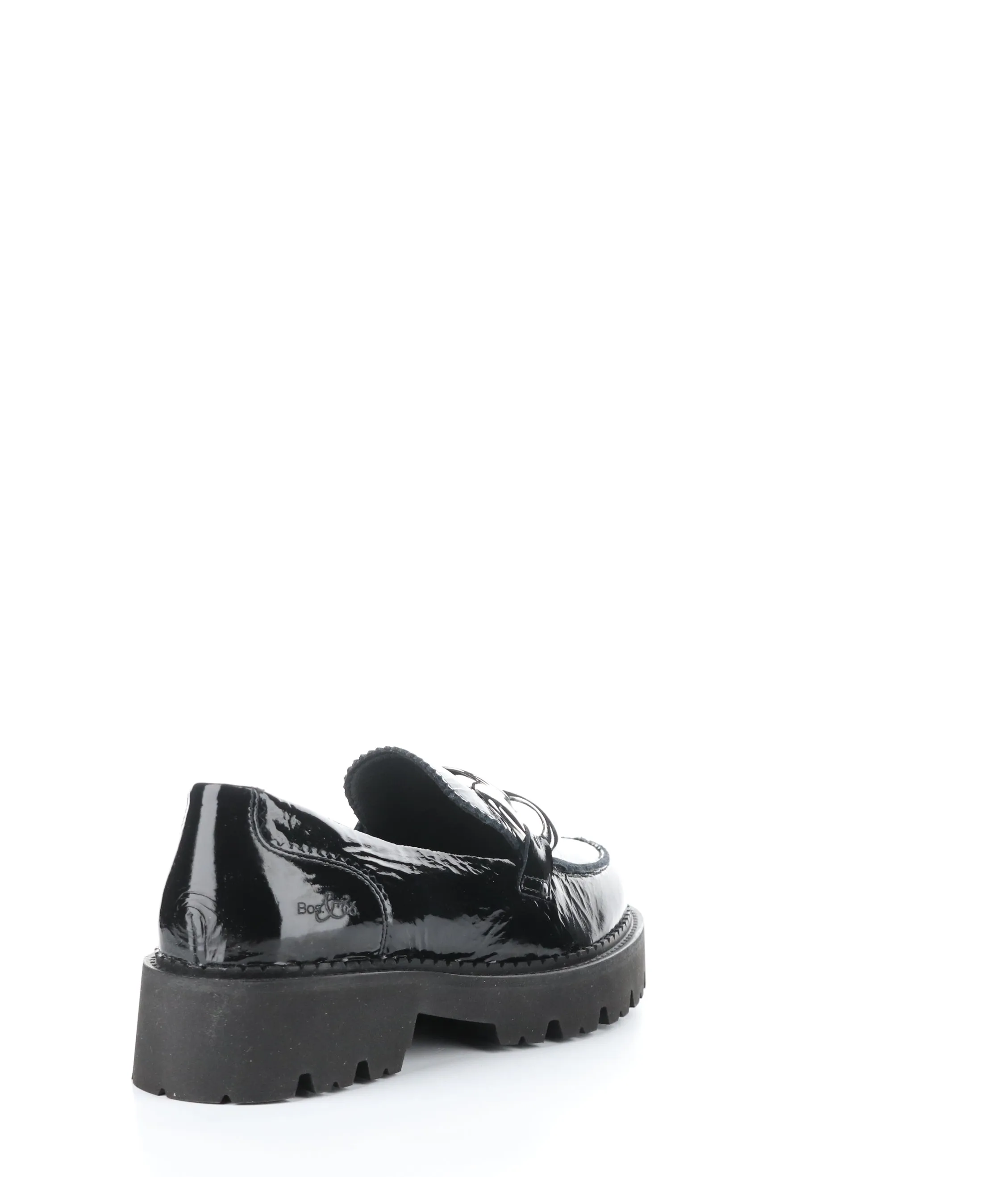 BASSE 002 Patent Black Slip-on Shoes