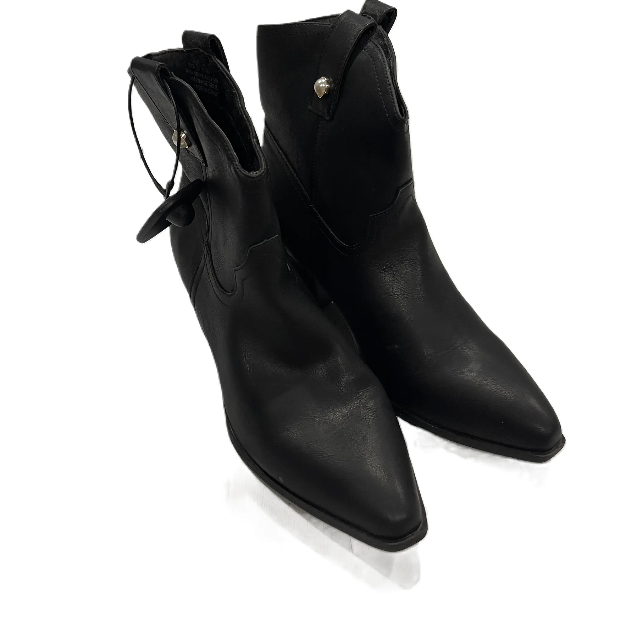 Black Boots Ankle Heels By Crown And Ivy, Size: 8.5