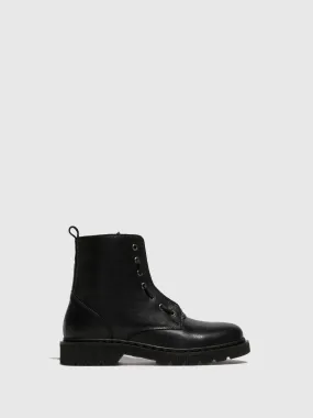 Black Zip Up Ankle Boots