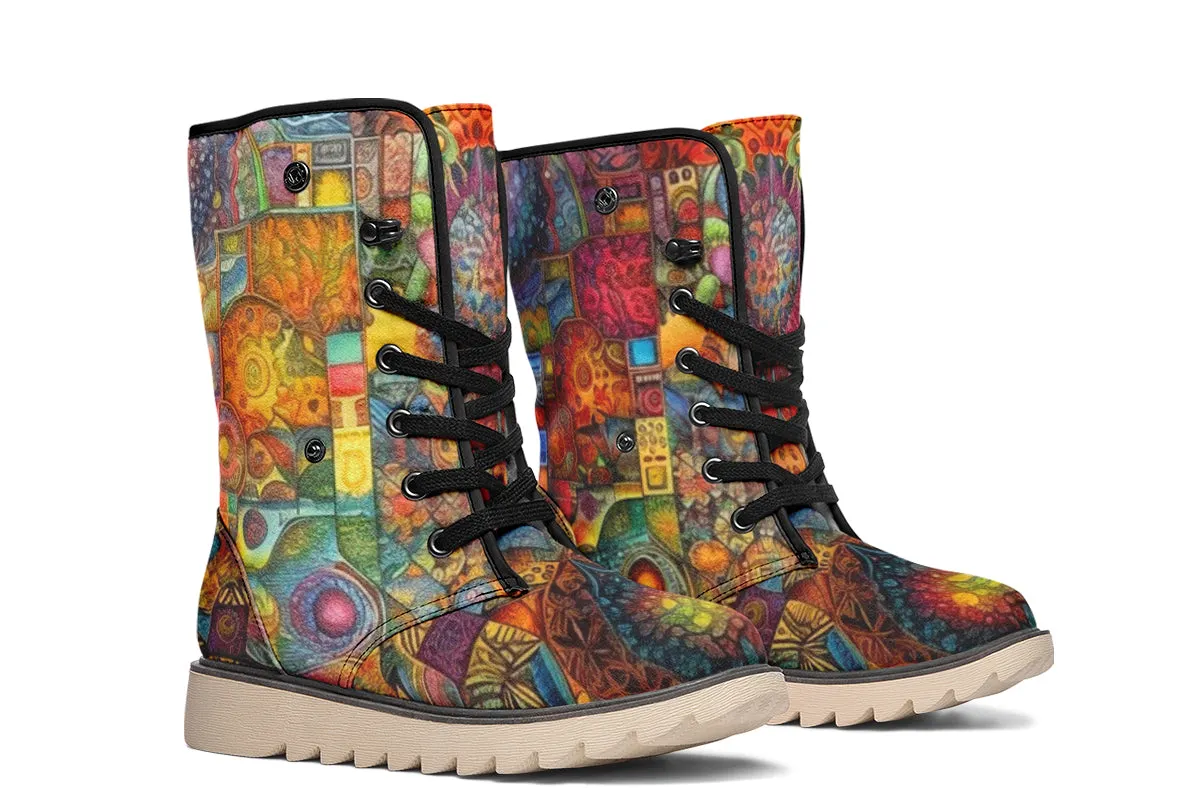 Blotter Patch Art Moon Boots