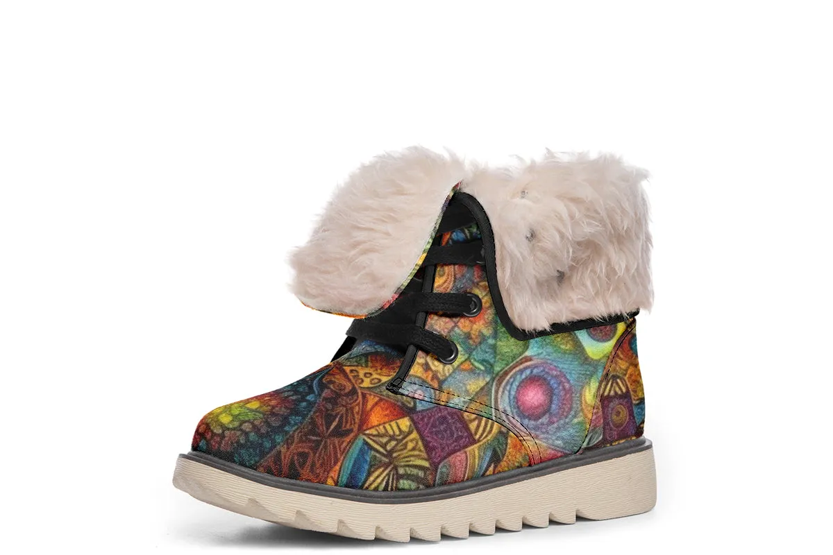 Blotter Patch Art Moon Boots