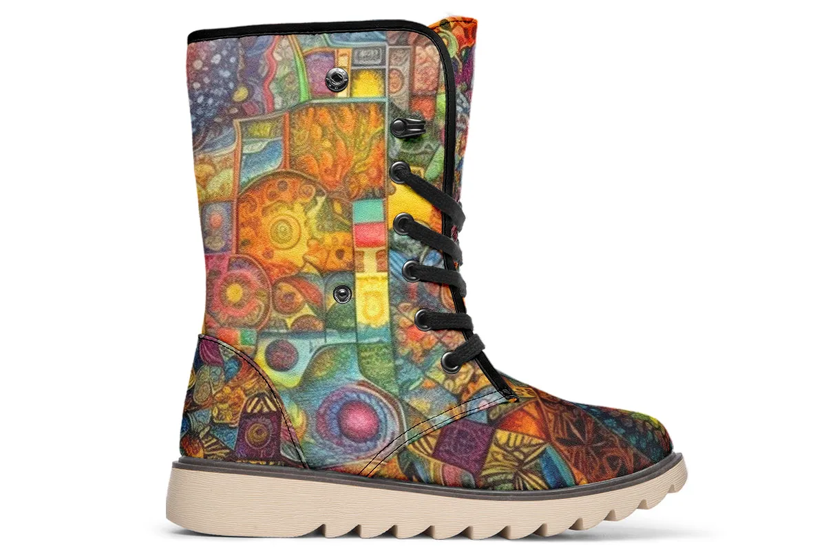 Blotter Patch Art Moon Boots