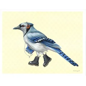 Blue Jay in Boots Print (8" x 10")