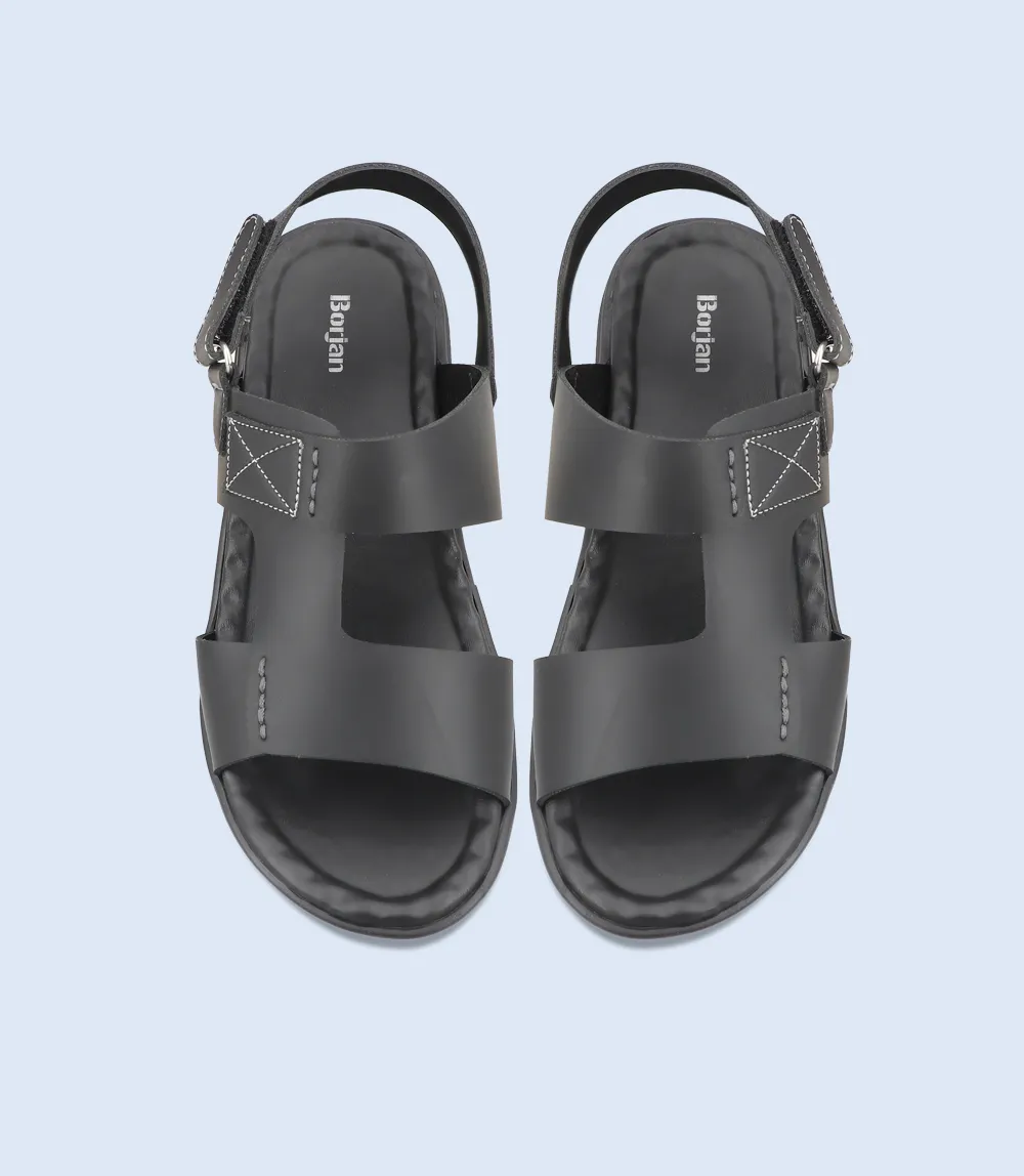 BM5616-BLACK-Men Casual Sandal