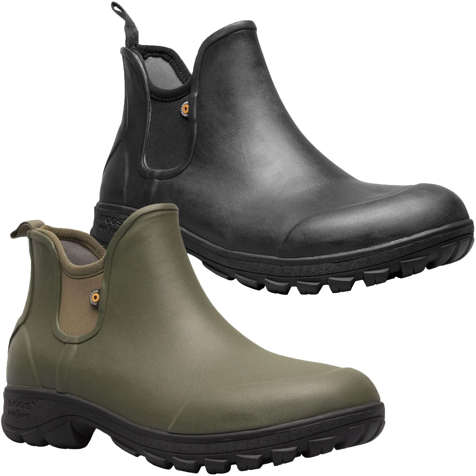 BOGS Mens Sauvie Slip On Waterproof Wellington Boots