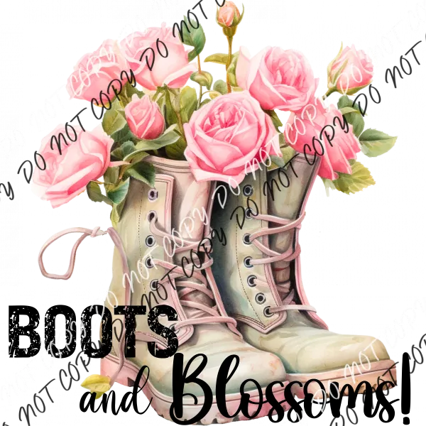 Boots and Blossoms DTF Transfer