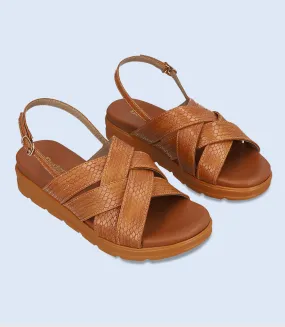 BW7734-TAN-Women Platform Sandals