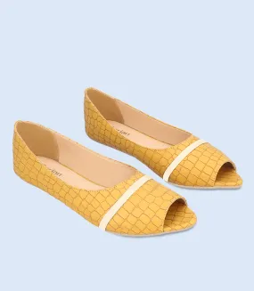 BW8313-MUSTARD-Women Casual Peep Toe's