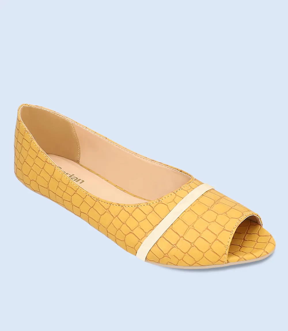 BW8313-MUSTARD-Women Casual Peep Toe's