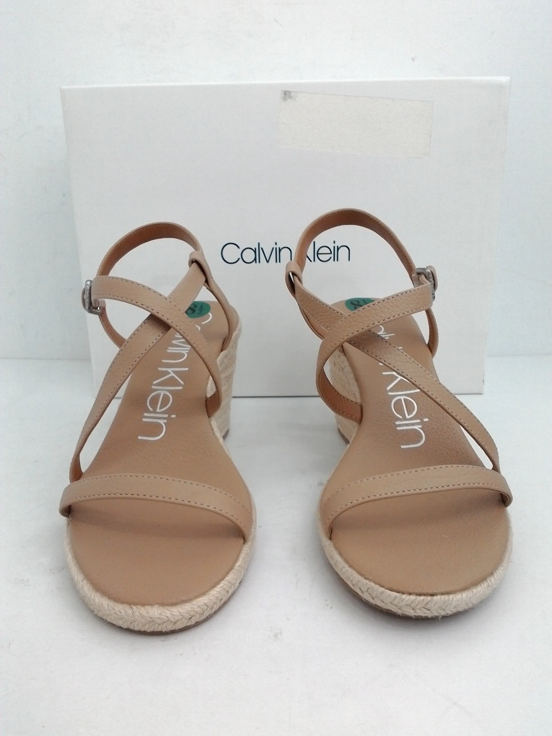 Calvin Klein Women's Bellemine Pebble Grain Desert Sand Size 8.5 M