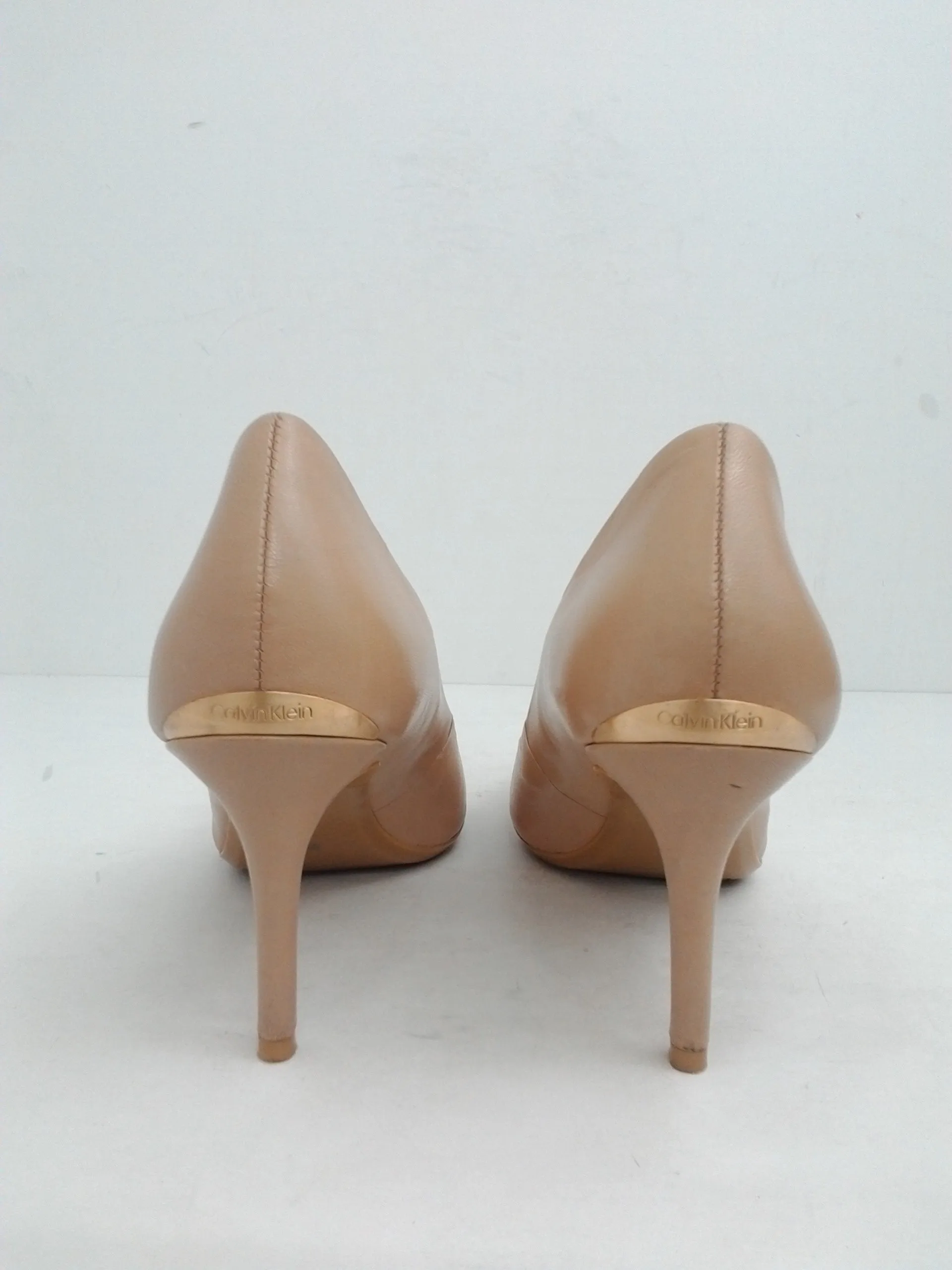 Calvin klein Women's Gayle Pumps Leather Tan Size 8 M