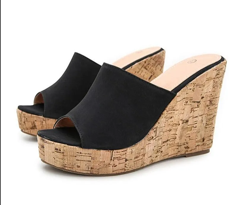 Casual Open Toe Wedge Shoes