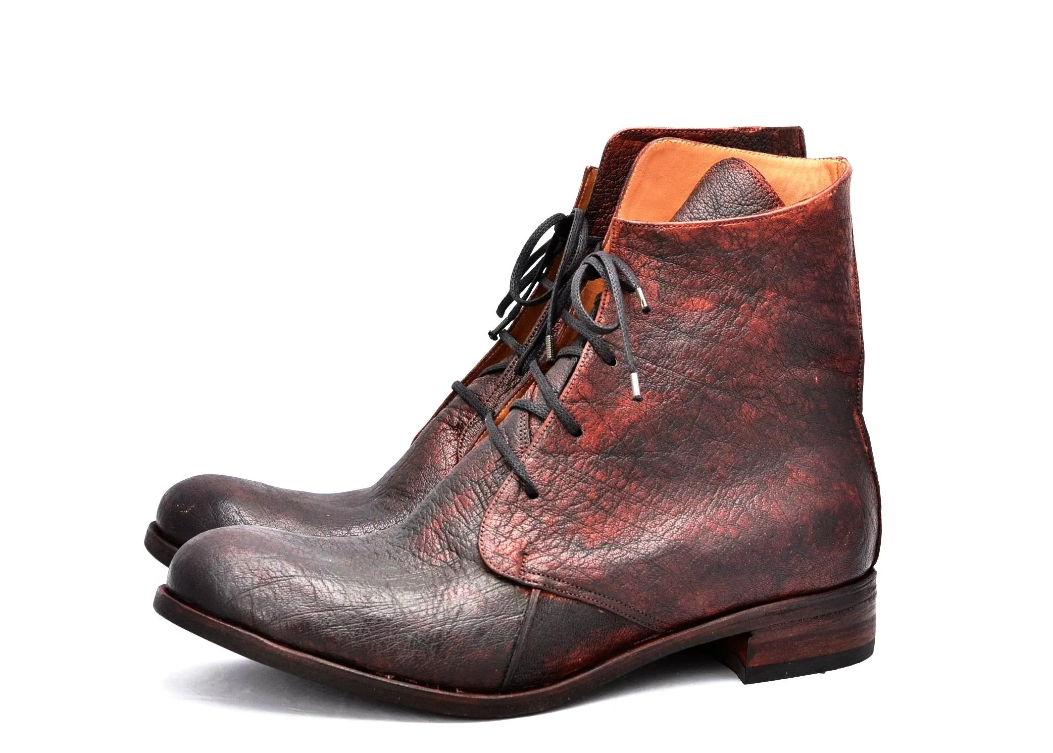 Derby Boot | Bison burgundy overdye