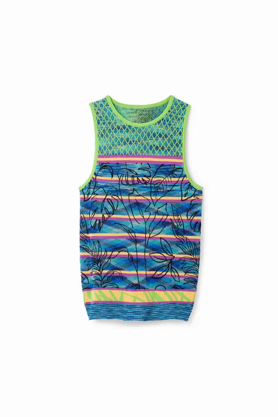 Desigual Knit Striped Knit Top