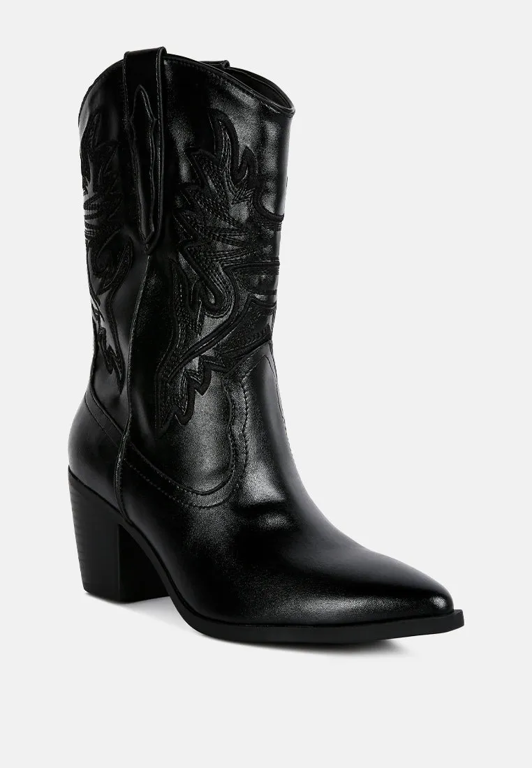 Dixom Western Cowboy Ankle Boots