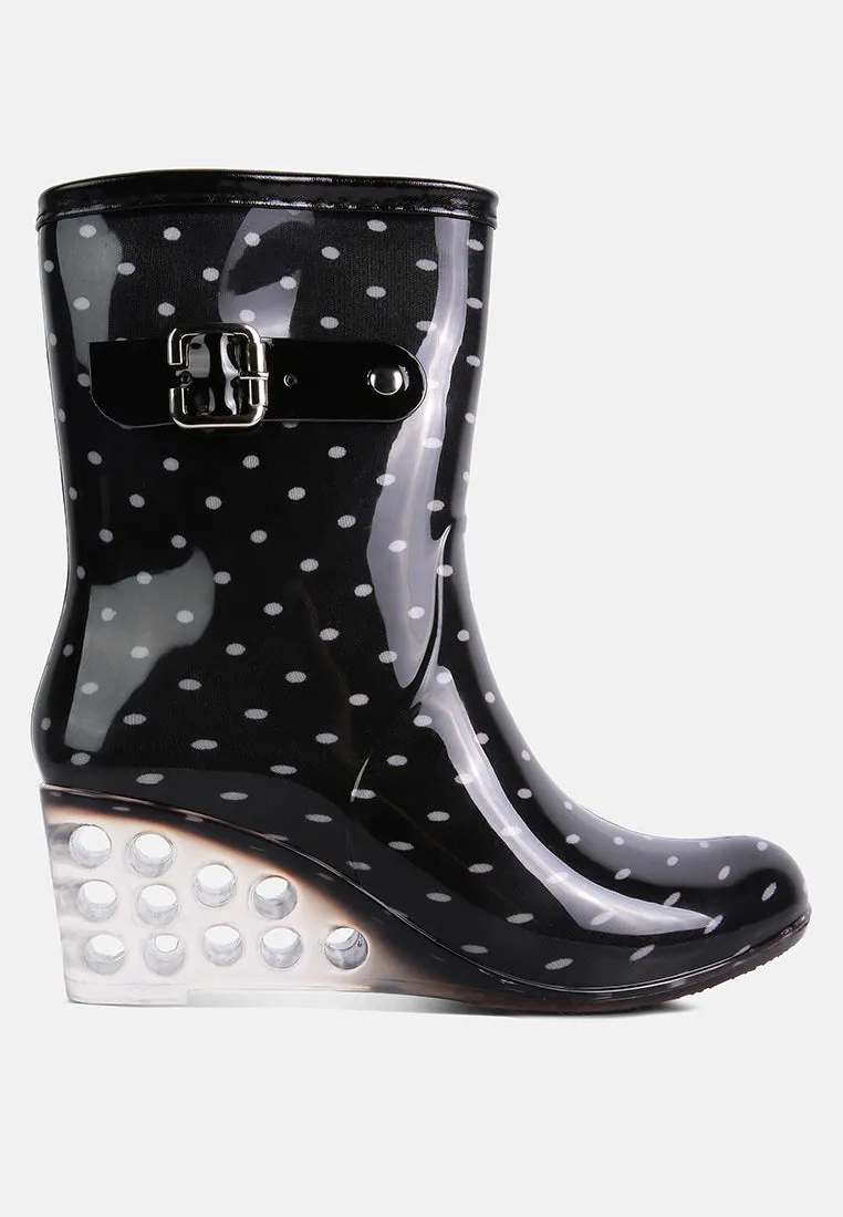 Drench Clear Wedge Rainboots