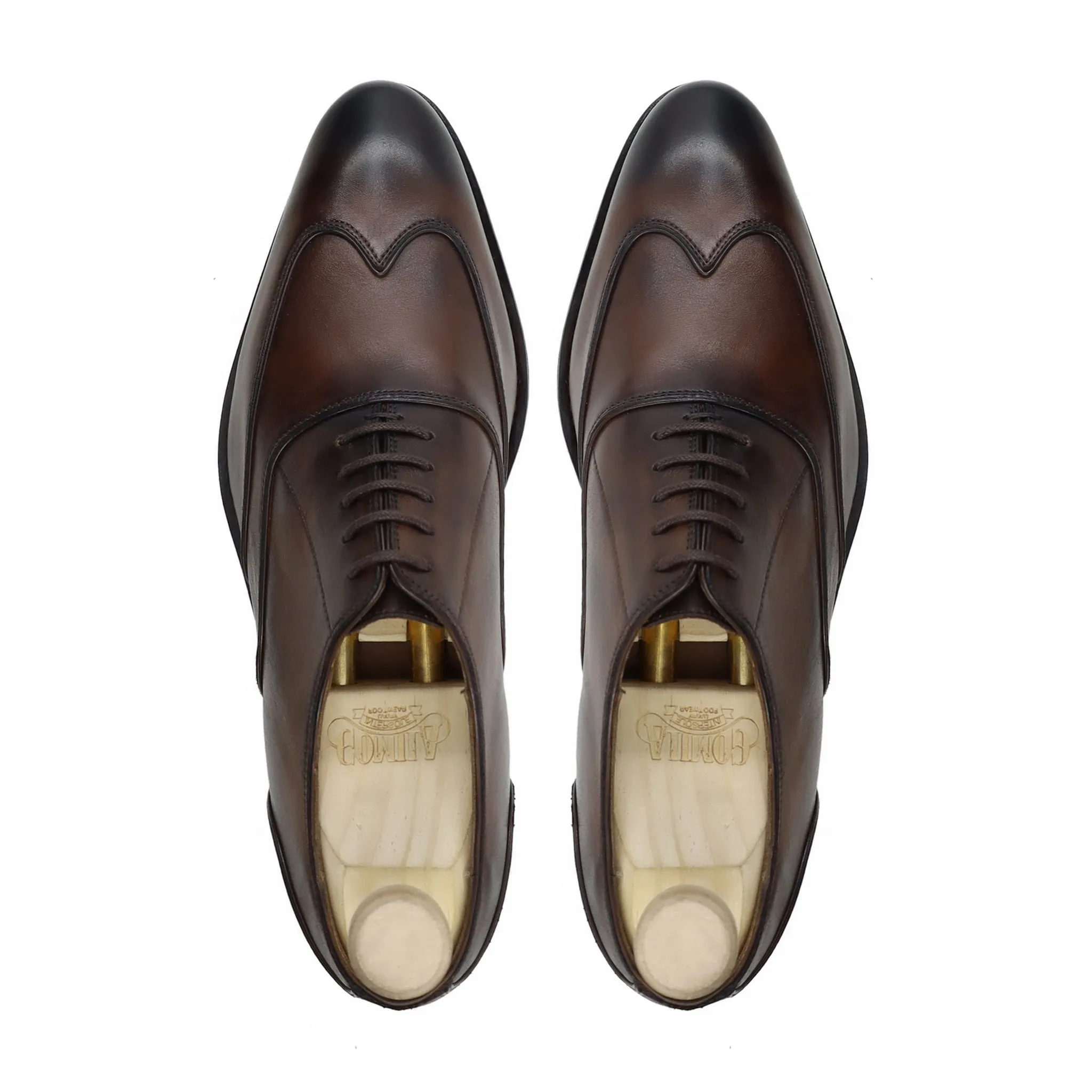 Dubnix Gy - Men's Dark Brown Calf Leather Oxford Shoe