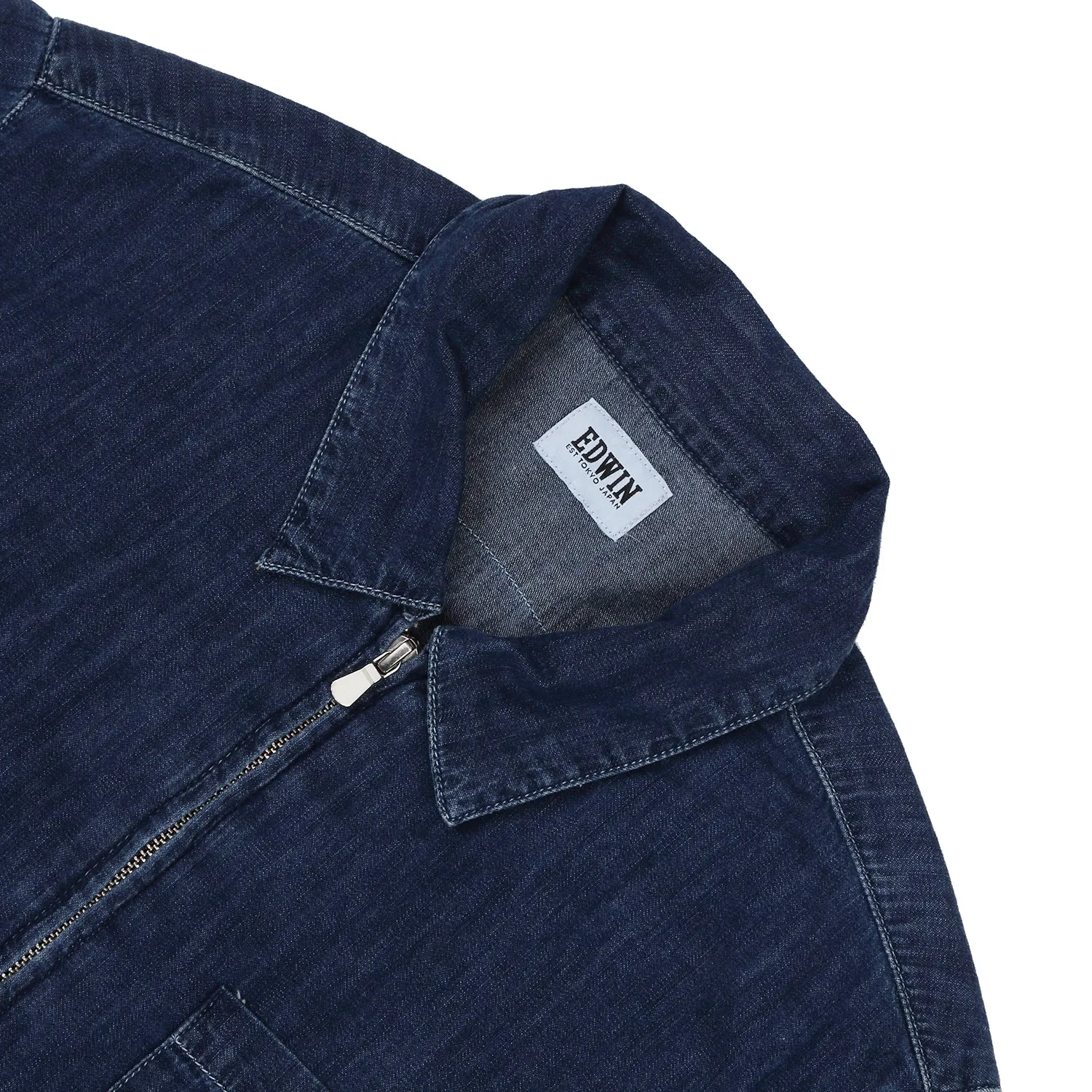 Edwin - Demo Zip Shirt - Light Blue Denim