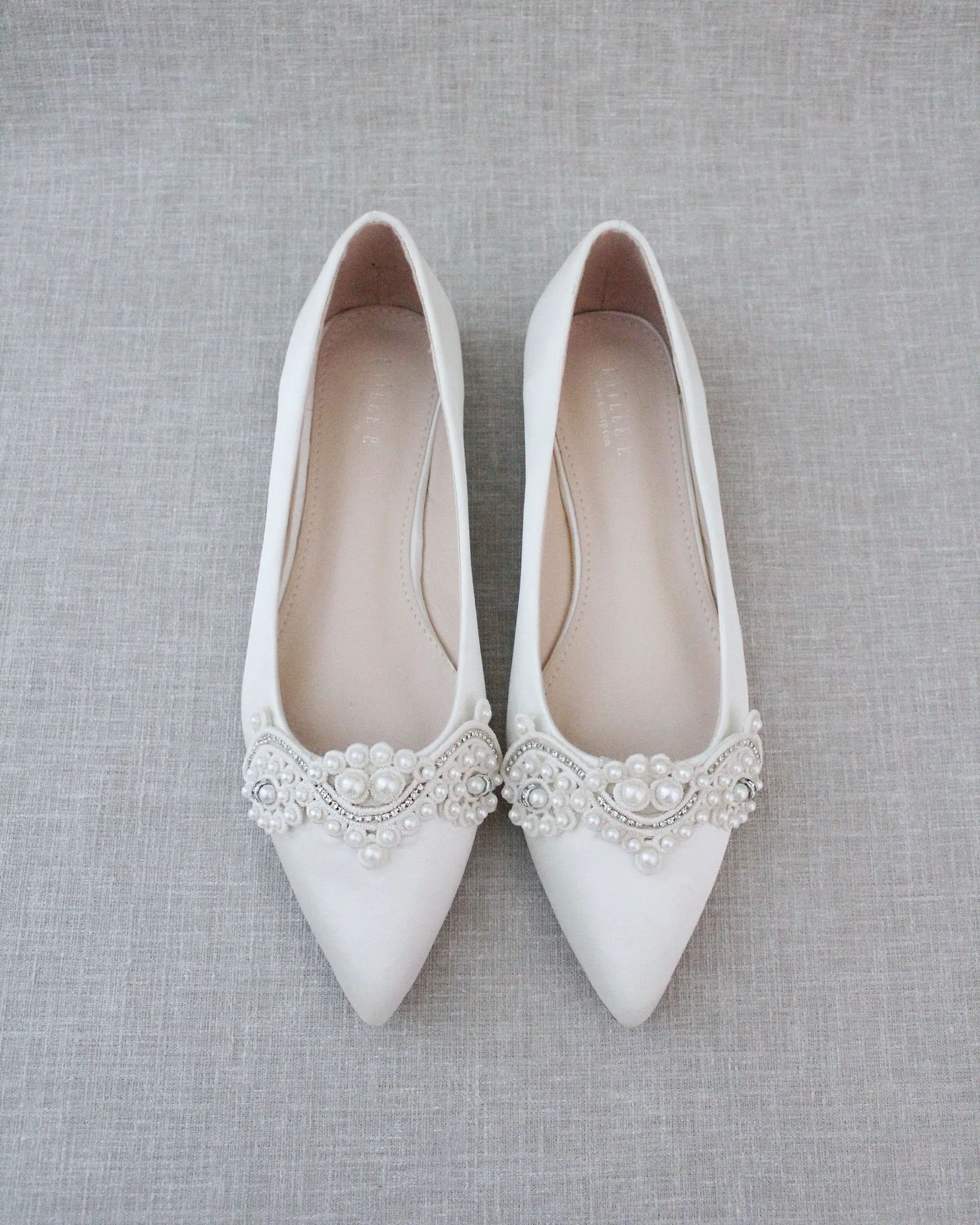 Embellished Pearl Flats for Brides