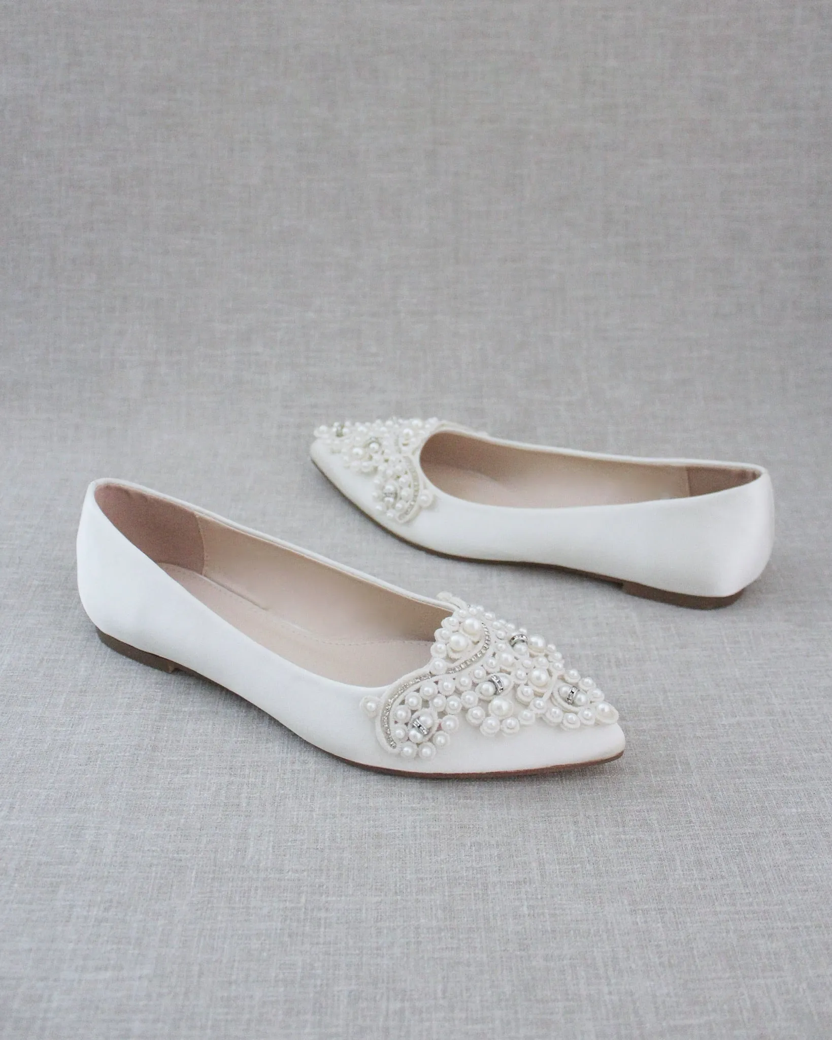 Embellished Pearl Flats for Brides