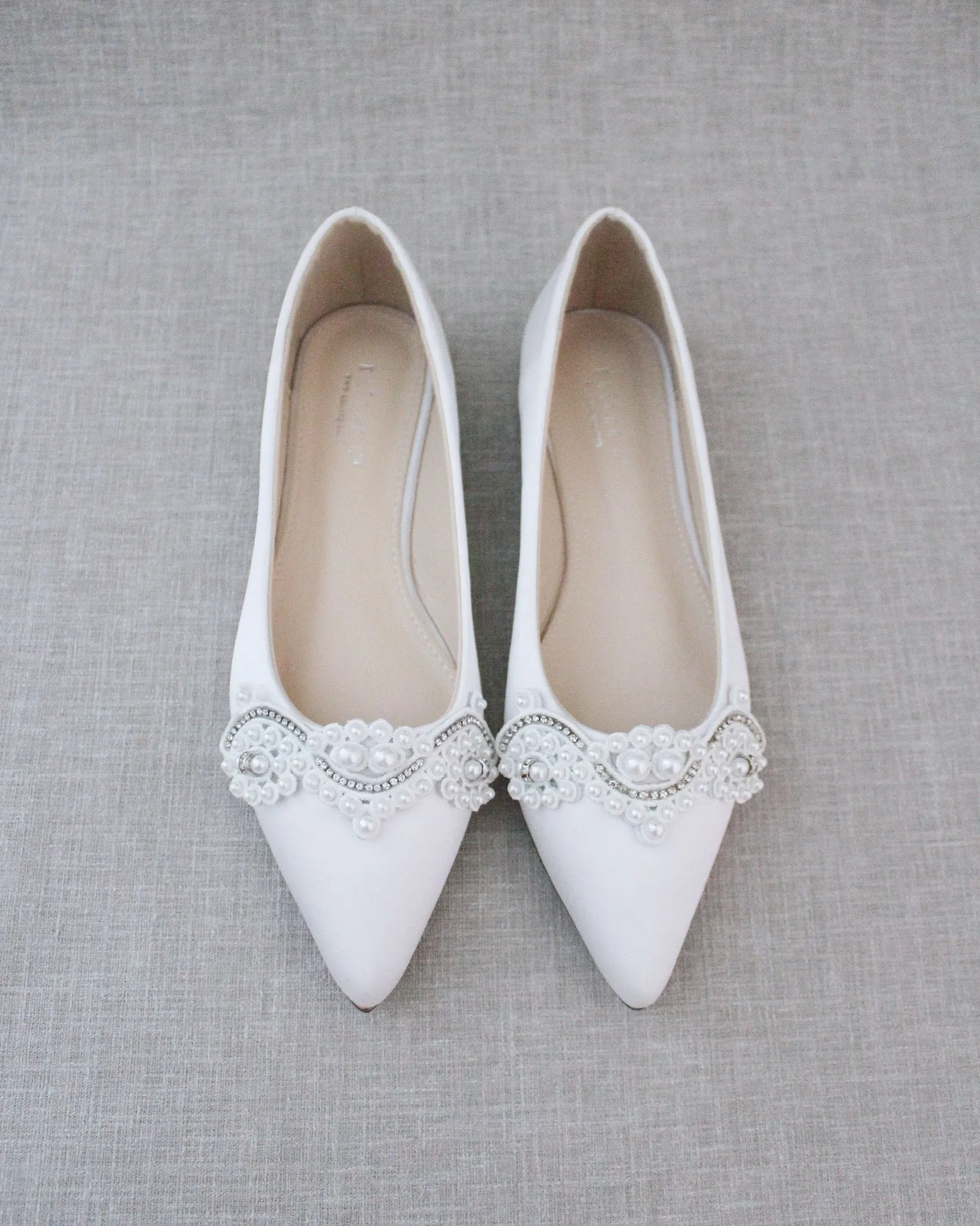 Embellished Pearl Flats for Brides