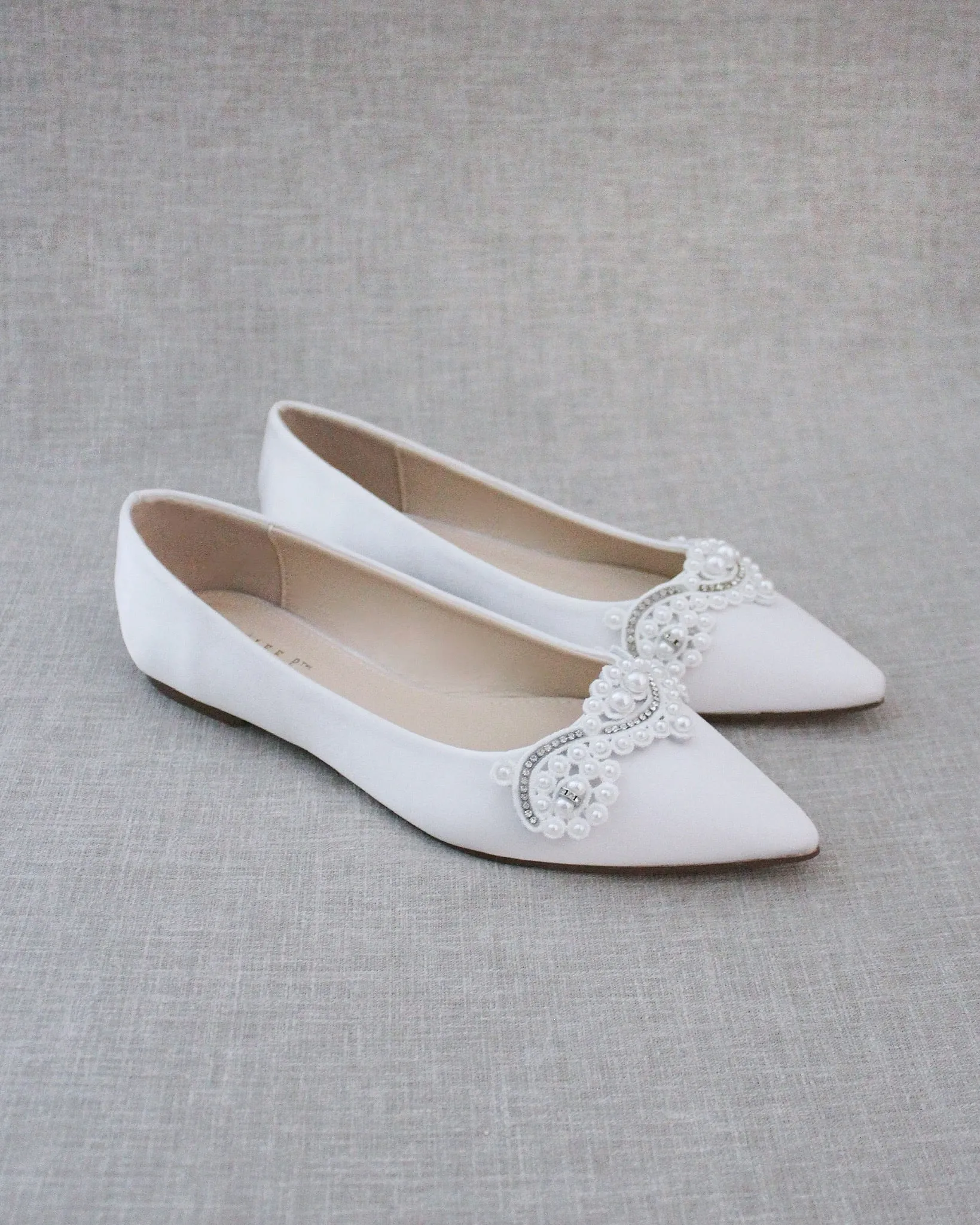 Embellished Pearl Flats for Brides