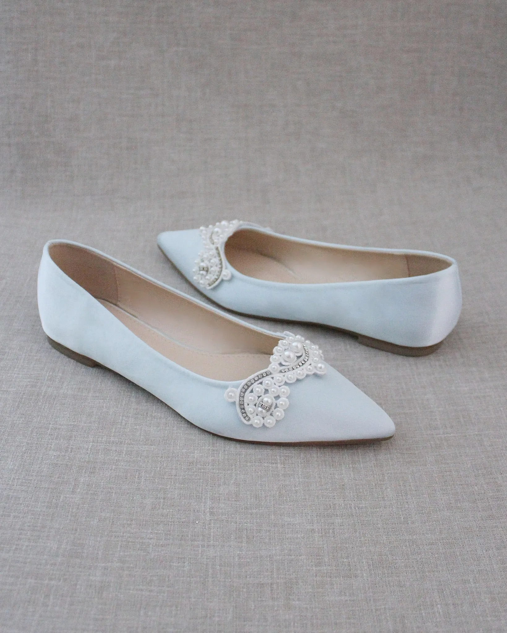 Embellished Pearl Flats for Brides