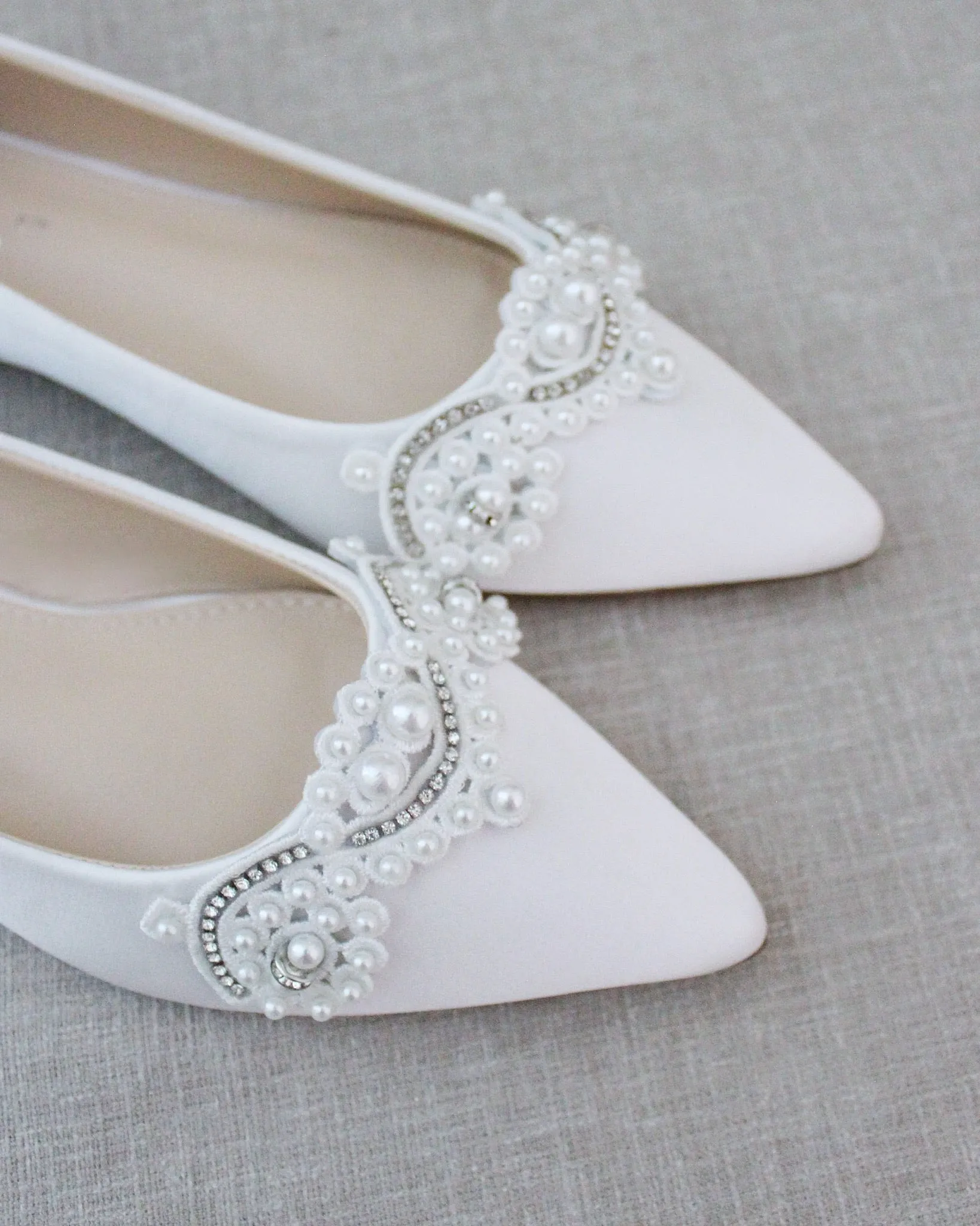 Embellished Pearl Flats for Brides