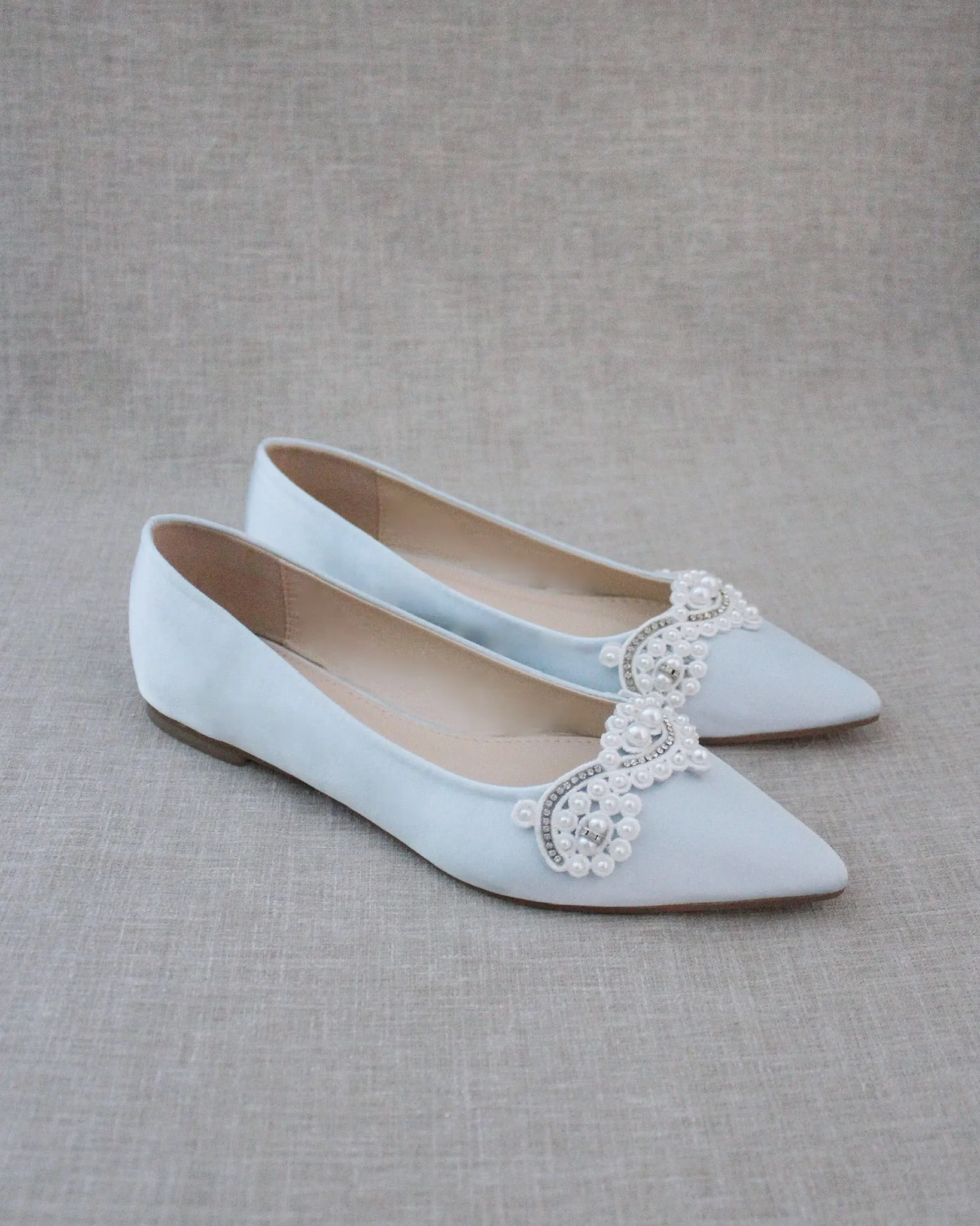 Embellished Pearl Flats for Brides