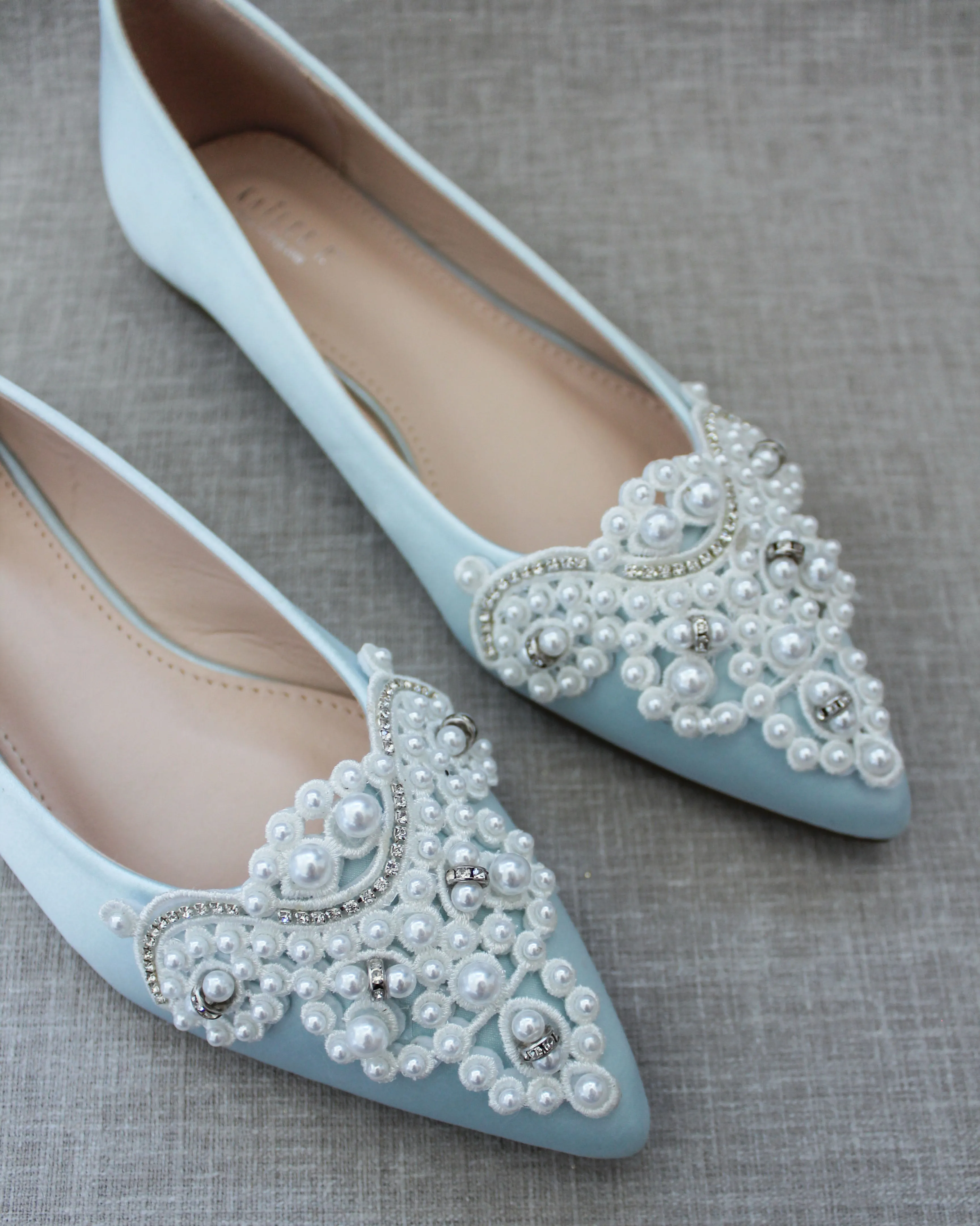 Embellished Pearl Flats for Brides