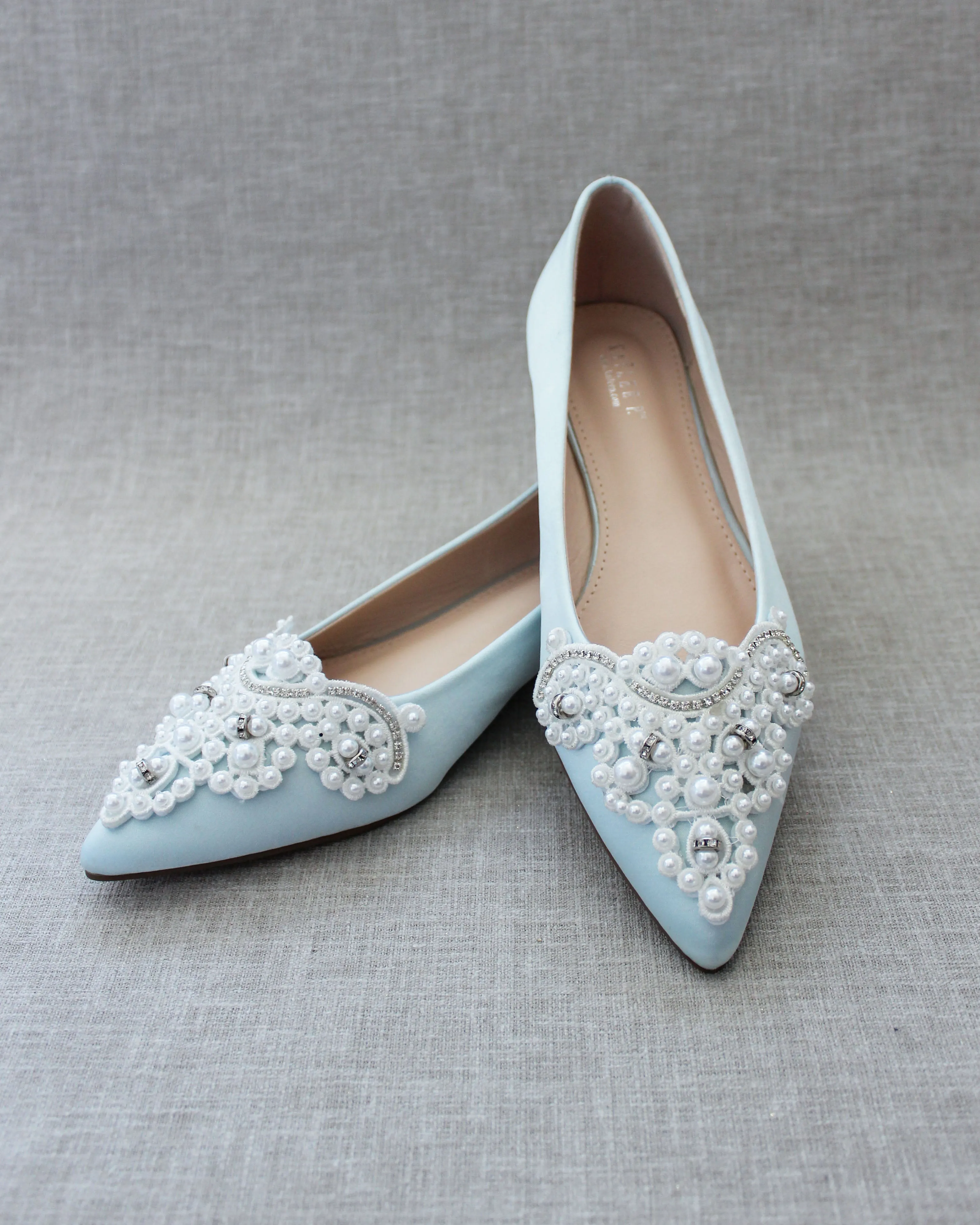 Embellished Pearl Flats for Brides