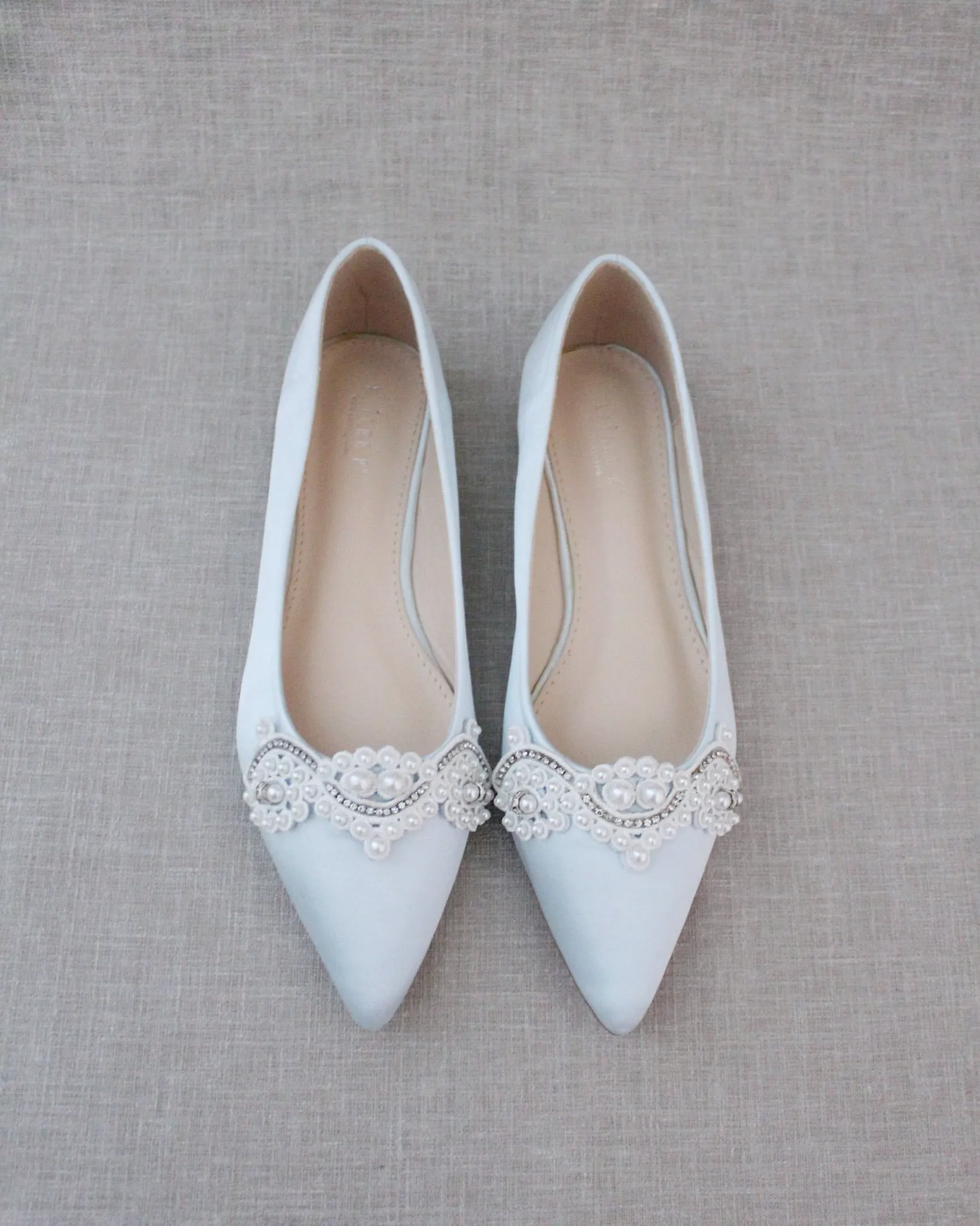 Embellished Pearl Flats for Brides