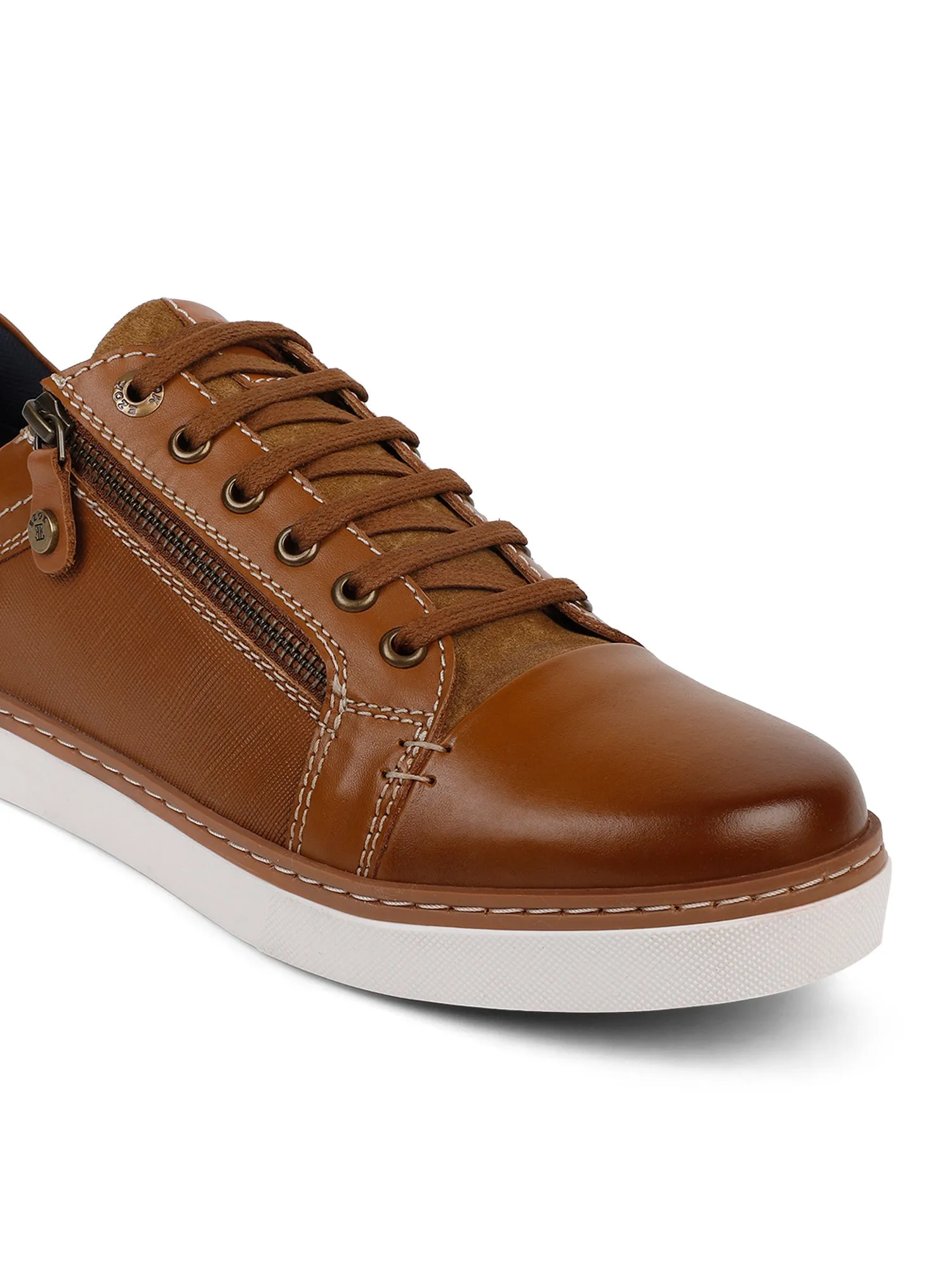 Ezok Men Tan Sneaker Casual Shoes