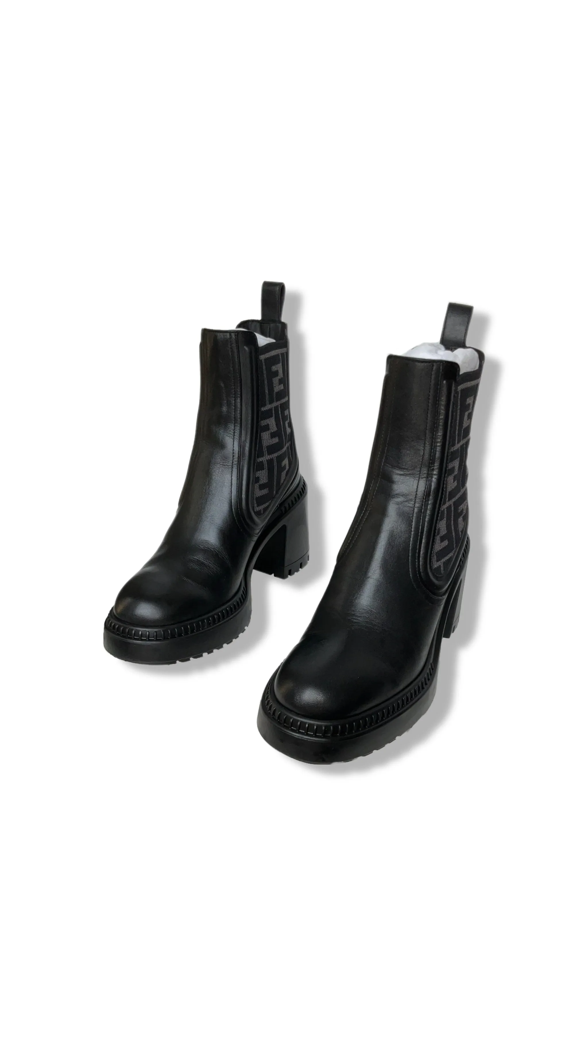 FENDI  “Black Domino” Biker Boots