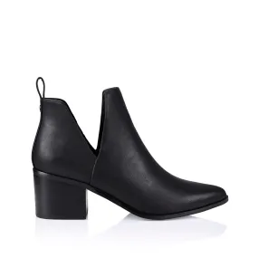 Fierce Cut Out Ankle Boots - Black