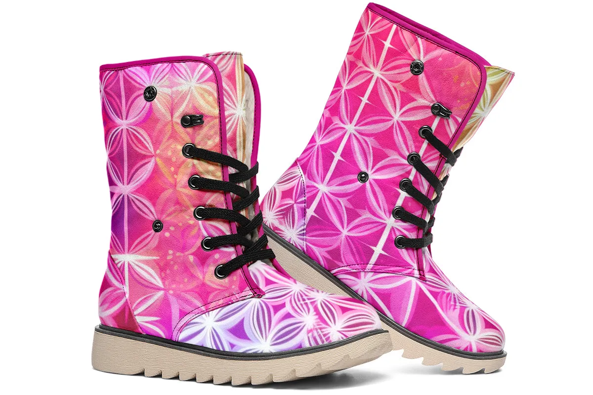 Flower Life Pink Sherbert Moon Boots