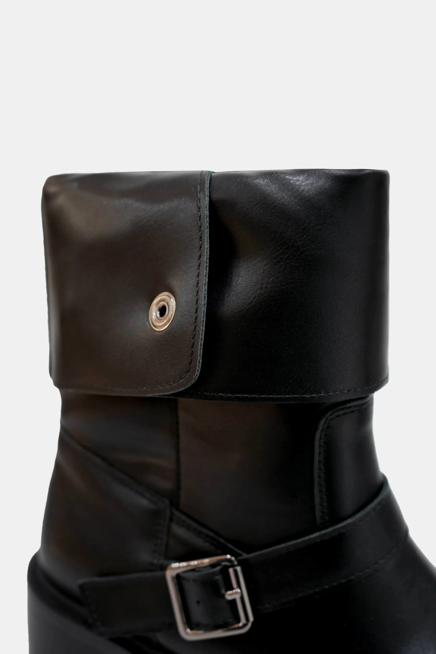 Fold Over Boots, Black