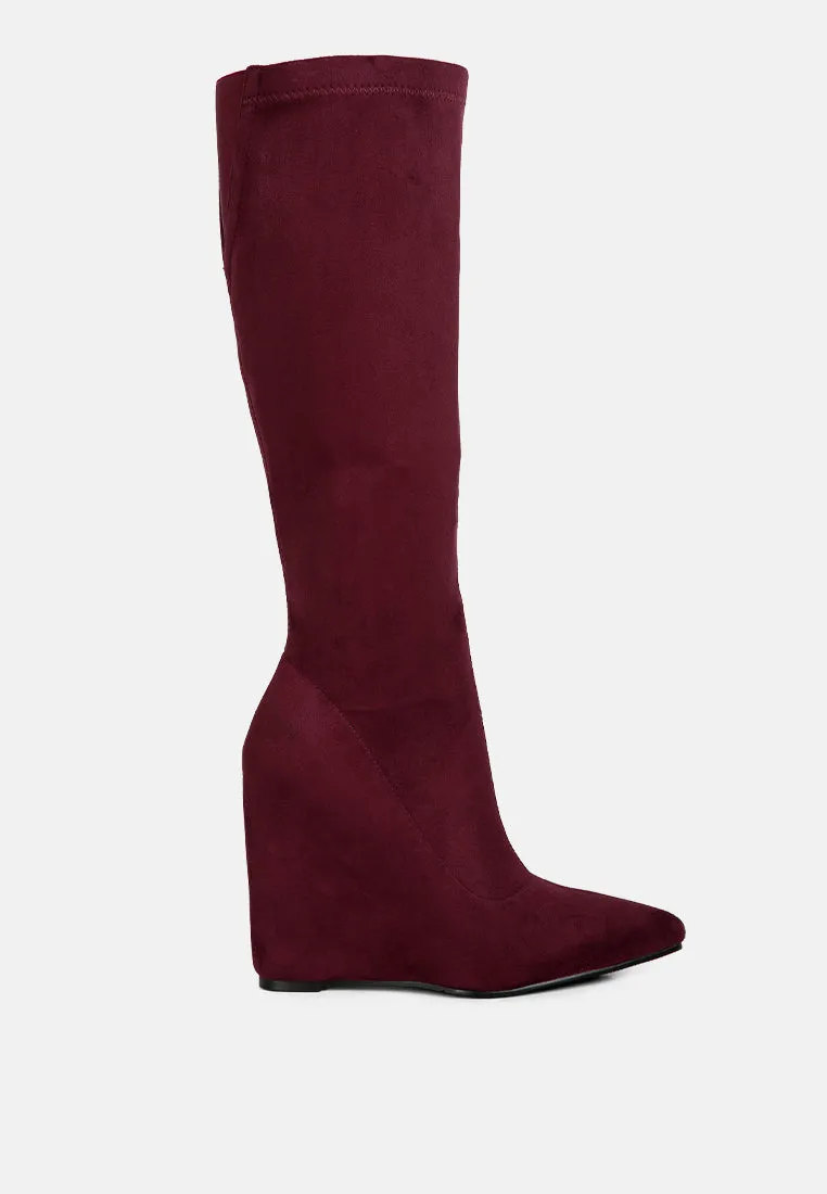 Gladol Wedge Heel Calf Boots