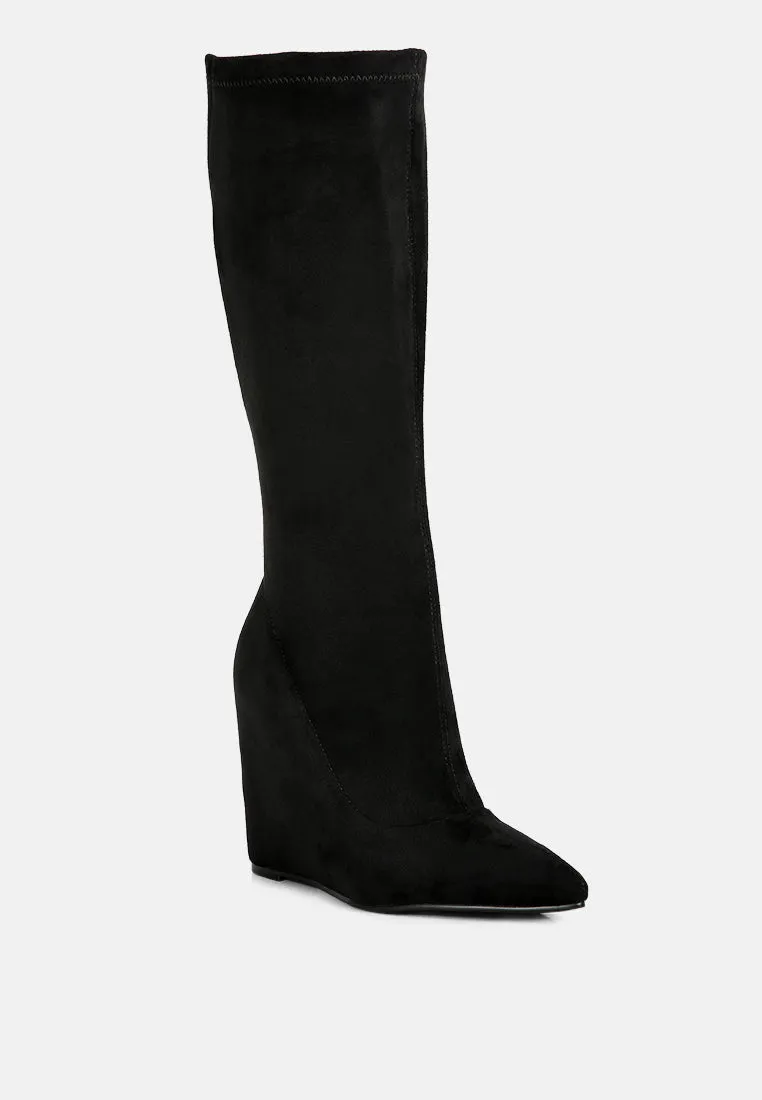 Gladol Wedge Heel Calf Boots